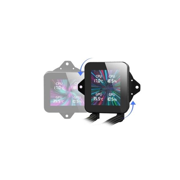 Mars Gaming ML-VISION360 Kit de Refrigeracion Liquida - Potenza 600W - Compatibilidad Universal - Iluminacion ARGB - Bomba Opti-Chamber - Pantalla LCD
