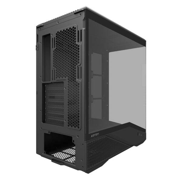 Abysm Arian Frame A400 Black Case Tower ATX, ITX, Micro ATX - Laterale e Frontale Vetro Temperato - 3.5" e 2.5" - USB-A, USB-C e Audio - 4 Ventilatori ARGB Installati - Supporta Raffreddamento Liquido