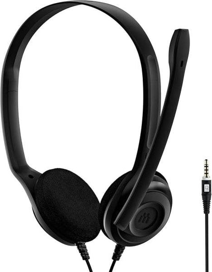 Epos PC 5 Chat Cuffie Stereo con Microfono - Jack 3.5mm - Cavo 2m - Colore Nero