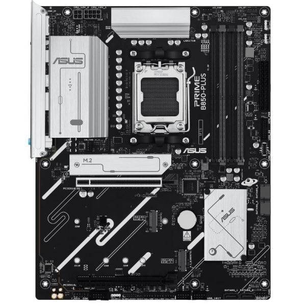 Asus Prime B850-Plus-CSM Placa Base AM5 - 4x DDR5, 3x M2, 4x Sata III, PCIe 4.0, 5.0 USB 2.0, 3.2, USB-C, RJ-45, HDMI, DisplayPort, ATX