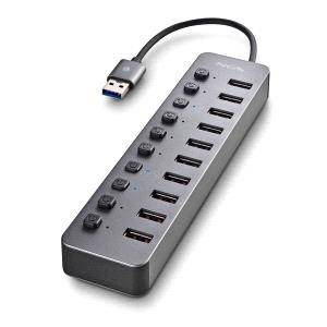 NGS IHUB10 Hub USB 3.0 - 10 Porte USB 3.0 con Interruttori - Fino a 5Gbps