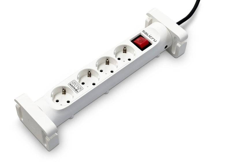 Salicru Regleta SPS SAFE 4S Protezioni Elettriche Attive di Ultima Generazione - 4 Prese Schuko - Colore Bianco
