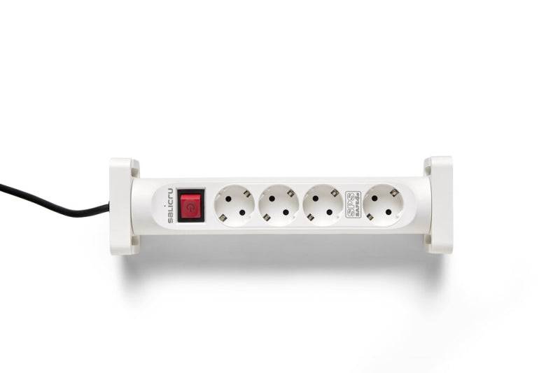 Salicru Regleta SPS SAFE 4S Protezioni Elettriche Attive di Ultima Generazione - 4 Prese Schuko - Colore Bianco