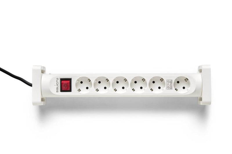 Salicru Regleta SPS SAFE 6S Protezioni Elettriche Attive di Ultima Generazione - 6 Prese Schuko - Colore Bianco