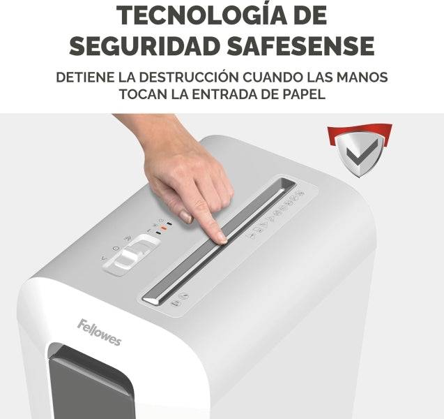 Fellowes LX65 Trituratore di Carta Manuale Taglio a Particelle P-4 - Distrugge fino a 10 Fogli - Cestino 22L
