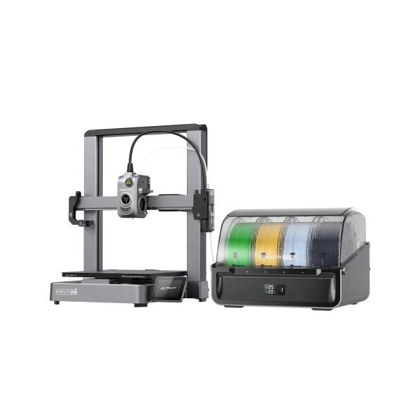 Creality Hi Combo Impresora 3D Abierta + Unidad CFS - Volumen 26x26x30cm - Calibraciones Automaticas - Extrusor Multifuncional - Cuerpo Metalico - Velocidad Hasta 500 mm/s - USB, WiFi