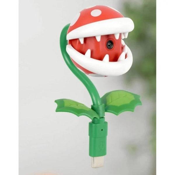 Nintendo Piranha Plant Fotocamera Web per Consola Nintendo Switch 2 - Connessione USB-C - Grandangolo - Lente Regolabile - Copriobiettivo Privacy - Riconoscimento Facciale Automatico - Colore Verde