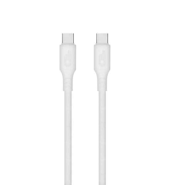 Blackbyte by Pedro Buerbaum Cavo USB-C Maschio a USB-C Maschio in Silicone - Fino a 100W - 1 metro - 480Mbps - Compatibile con Ricarica Veloce - Diametro 3mm - Colore Bianco