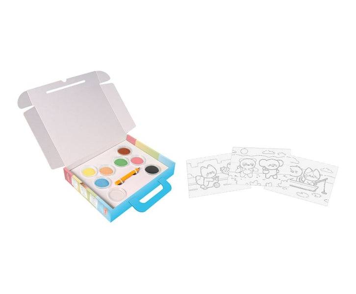 Jovi Kawaii Kit Dipingi con Sabbia 8 Vasetti Sabbia + 1 Stecco + 3 Fogli Disegni Kawaii - Colori Assortiti