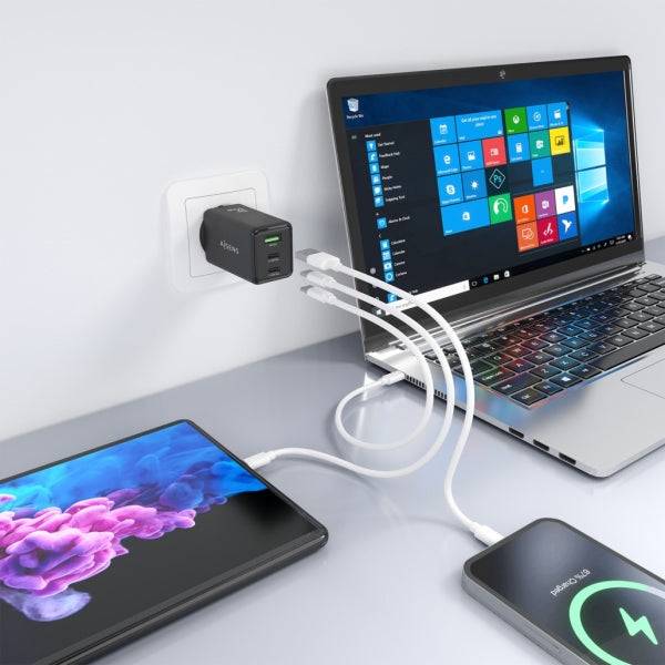 Aisens Caricatore GAN 65W - 2xUSB-C PD3.0 QC4.0 e 1xUSB-A QC3.0