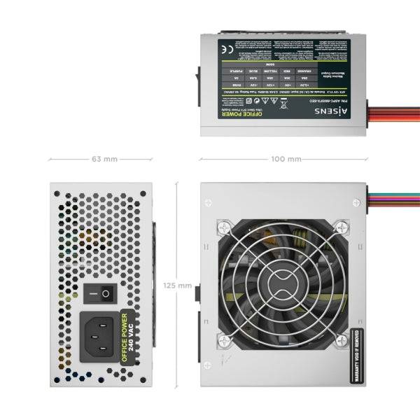 Aisens ASPC-500SFX-SEO Alimentatore 500W SFX OEM - Ventilatore 80mm