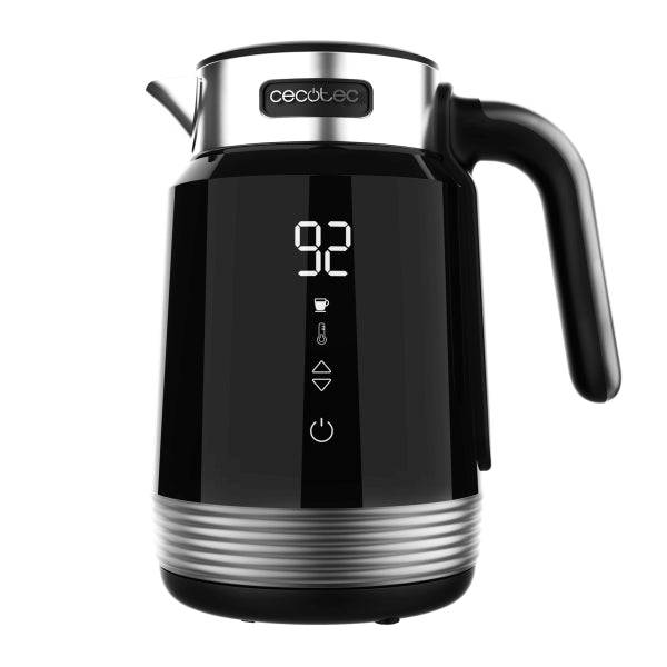 Cecotec ThermoSense 600 Touch Black Bollitore Elettrico - 2200W - Capacità 1,7L - Acciaio Inossidabile - Privo di BPA - Display Tattile - Regolazione Temperatura - Spegnimento Automatico - Colore Nero