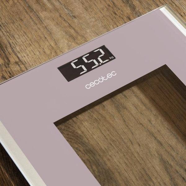 Cecotec Surface Precision Healthy Bilancia Corporale fino a 180kg - Alta Precisione - Display LCD - Vetro Temperato - Metro Misura - Spegnimento Automatico - Piedi Antiscivolo - 300x300mm - Trasparente