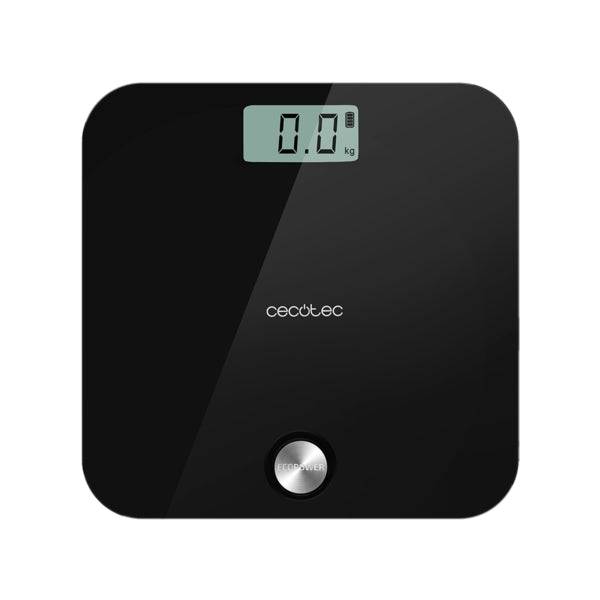 Cecotec Surface Precision 10000 Healthy Black Bilancia Pesapersone - Energia senza Pile - 4 Sensori - Cristallo Temperato - Display LCD - Spegnimento Automatico - Piedini Antiscivolo - Colore Nero