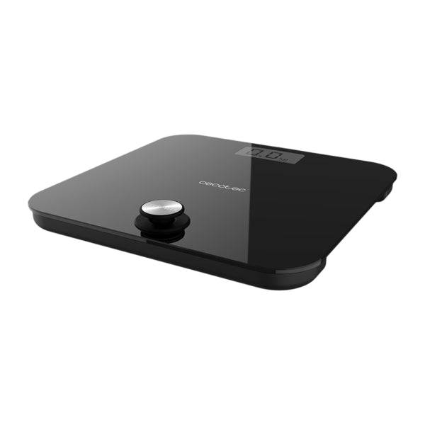 Cecotec Surface Precision 10000 Healthy Black Bilancia Pesapersone - Energia senza Pile - 4 Sensori - Cristallo Temperato - Display LCD - Spegnimento Automatico - Piedini Antiscivolo - Colore Nero
