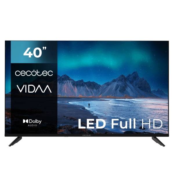 Cecotec A5 series ALF50040 Televisor Smart TV de 40" LED con Resolucion HD - Sistema Dolby Audio - Sistema Operativo VIDAA - WiFi Integrado - 3 HDMI - 2 USB - Altavoces 16W - Colore Nero