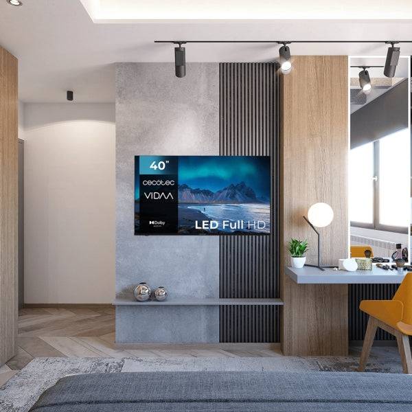 Cecotec A5 series ALF50040 Televisor Smart TV de 40" LED con Resolucion HD - Sistema Dolby Audio - Sistema Operativo VIDAA - WiFi Integrado - 3 HDMI - 2 USB - Altavoces 16W - Colore Nero