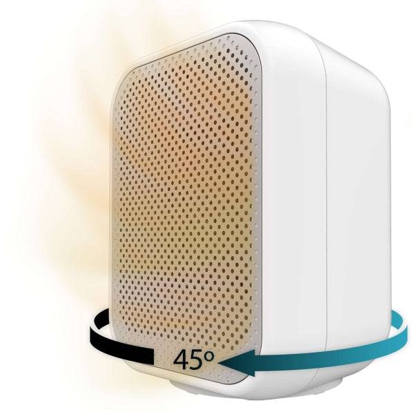 Cecotec ReadyWarm 1500 Max Ceramic Rotate Termoventilatore da Tavolo - 1500W - Riscalda fino a 15m2 - Termostato Regolabile - 3 Modalità - Funzionamento Silenzioso - Sistema di Sicurezza - Colore Bianco
