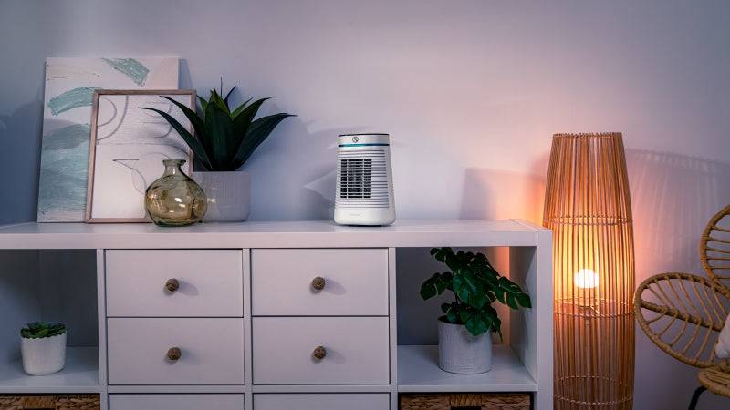 Cecotec ReadyWarm 1550 Max Ceramic Rotate Smart Termoventilatore da Tavolo - Potenza 1500W - Termostato Regolabile - Oscillante - Pannello Digitale - Sicurezza Tripla - Colore Bianco