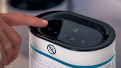 Cecotec ReadyWarm 1550 Max Ceramic Rotate Smart Termoventilatore da Tavolo - Potenza 1500W - Termostato Regolabile - Oscillante - Pannello Digitale - Sicurezza Tripla - Colore Bianco