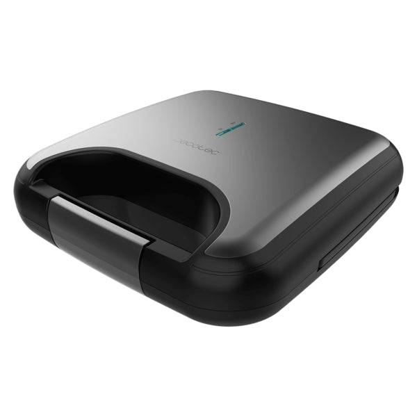 Cecotec Rock'nToast Combo Piastra per Sandwich 3 in 1 - 800W - Rivestimento Antiaderente - Piastre Intercambiabili - Finiture in Acciaio Inossidabile - Manico al Tatto Freddo - Indicatore Luminoso - Colore Nero