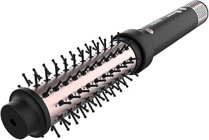 Cecotec Bamba InstantCare Curly AirFlow Spazzola Lisciante 2 in 1 - 150W - Cilindro Ceramica 30mm - Testina Girevole - Cavo 360º 1.9m - 2 Livelli Temperatura - Nero