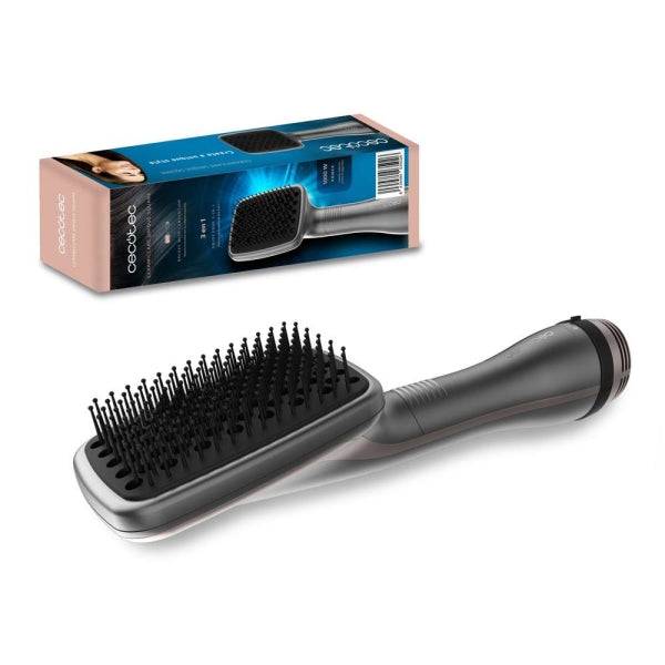 Cecotec Bamba CeramicCare Unique Square Spazzola Lisciante 3 in 1 - 1000W - Testina Quadrata Innovativa - Rivestimento Ceramico - Tecnologia Ionica - Ergonomico - Colore Nero