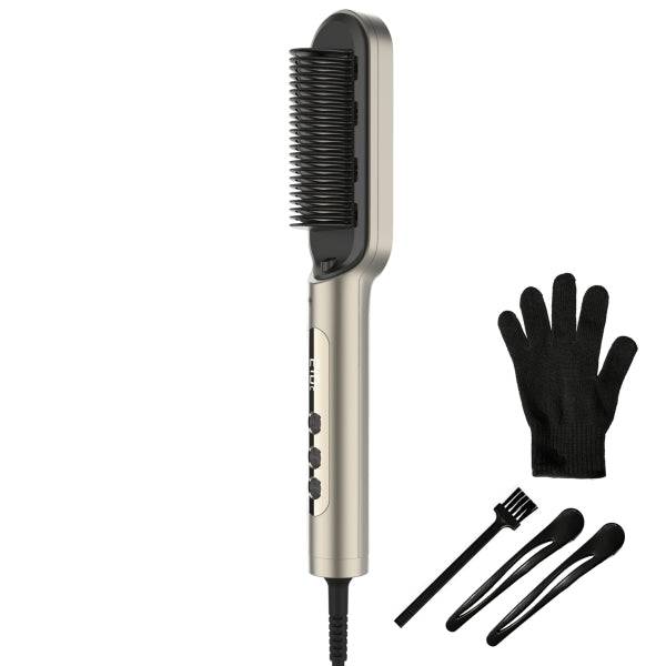 Cecotec InstantCare Lisse IonTech Spazzola Lisciante - Liscio con Ioni - 9 Livelli Temperatura - Ceramica - Guanto e Clip - Controllo Termico - Sicuro e Resistente - Bianco