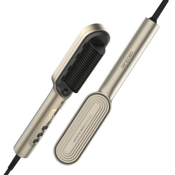 Cecotec InstantCare Lisse IonTech Spazzola Lisciante - Liscio con Ioni - 9 Livelli Temperatura - Ceramica - Guanto e Clip - Controllo Termico - Sicuro e Resistente - Bianco