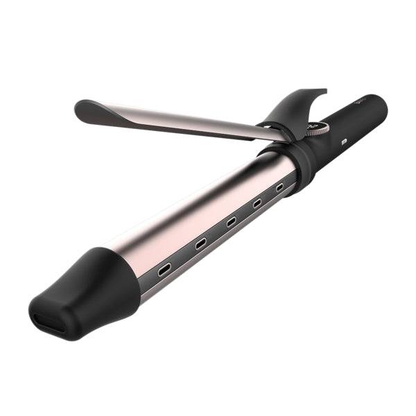 Cecotec Bamba SurfCare Curly Sphere Arricciacapelli 28mm - Ioni Negativi - Ricci Ampi e Naturali - Display LED Temperatura - Intervallo 120-210°C - Cavo 360º - Spegnimento Automatico - Nero e Rosa