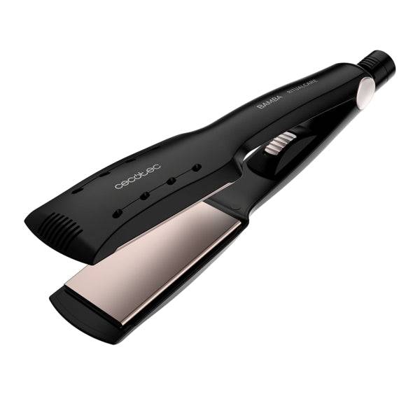 Cecotec Bamba RitualCare 900 Max Piastra Capelli - Uso Umido e Asciutto - Piastre XL 50mm - Ioni Negativi - Cavo 360º 3m - Punta Fredda Sicurezza - Nero