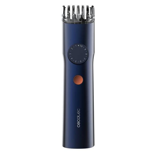 Cecotec PrecisionCare Barber Pro Rifilatore Barba Wireless - Autonomia 90min - Lame in Acciaio Inox - Pettini Regolabili - Rotella di Regolazione - IPX7 - Display LED - Colore Blu Marino