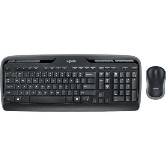 Logitech MK330 Pack Wireless Tastiera Multimediale + Mouse 3 Pulsanti - Uso Ambidestro - Colore Nero