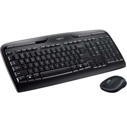 Logitech MK330 Pack Wireless Tastiera Multimediale + Mouse 3 Pulsanti - Uso Ambidestro - Colore Nero