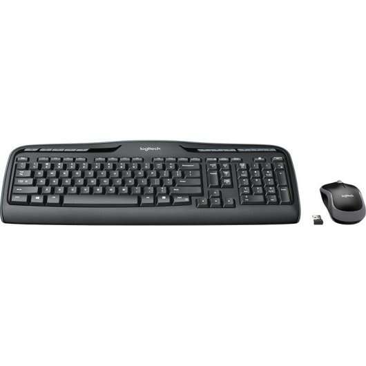 Logitech MK330 Pack Wireless Tastiera Multimediale + Mouse 3 Pulsanti - Uso Ambidestro - Colore Nero