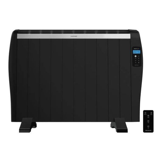 Cecotec ReadyWarm 2100 Thermal Emettitore Termico con 10 Elementi - 1500W - Copertura fino a 20 M² - Display LCD - Telecomando - Programmatore Settimanale - Termostato - Colore Nero