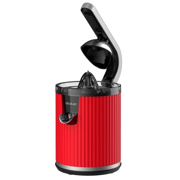 Cecotec Xqueeze RetroJuice 600 Spremiagrumi Elettrico - 600W - Filtro Acciaio Inossidabile - Coni Smontabili - Leva Pressione - Sistema Antigoccia - Pezzi Idonei Lavastoviglie - Colore Rosso