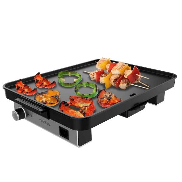 Cecotec Magnet 1800 Piastra Elettrica - 1800W - Piastra Alluminio con Teflon - Termostato Regolabile - Vassoio Raccogligrasso - Pezzi Smontabili - Adatta alla Lavastoviglie - 40x30cm - Colore Nero