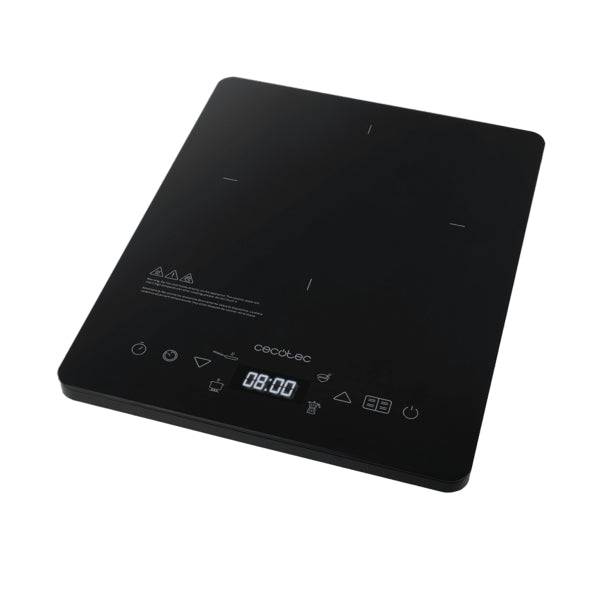 Cecotec Full Crystal Onyx Piastra a Induzione Portatile - 2000W - Vetro Alta Resistenza - Touchscreen - 10 Livelli - Temperatura da 60 a 260°C - Timer - Adatta per Padelle 28cm - Colore Nero