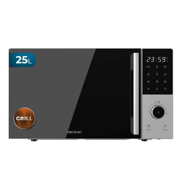 Cecotec Proclean 2500 Microonde - Potenza 850W - Capacità 25L - e Grill 1200W - 8 Programmi Preconfigurati - Piatto 315mm - Timer 60min - Blocco Sicurezza - Colore Nero
