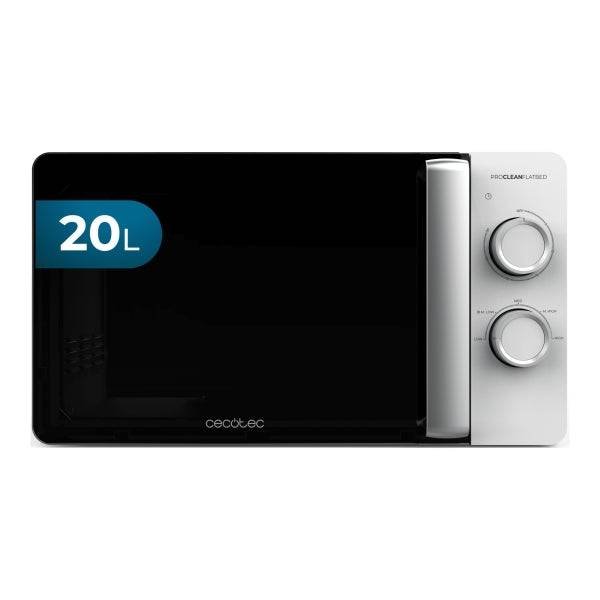 Cecotec Proclean 3010 Flatbed Forno a Microonde senza Piatto - Potenza 700W - Capacità 20L - Rivestimento Ceramico - Timer 30min - Tecnologia 3Dwave Avvolgente - Colore Nero