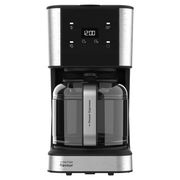 Cecotec Coffee 66 Drop and Touch Macchina Caffè a Filtro - 950W - Pannello Touch Retroilluminato - Caraffa Vetro Resistente - Capacità 12 Tazze - Antigoccia - Timer - Spegnimento Automatico - Colore Nero