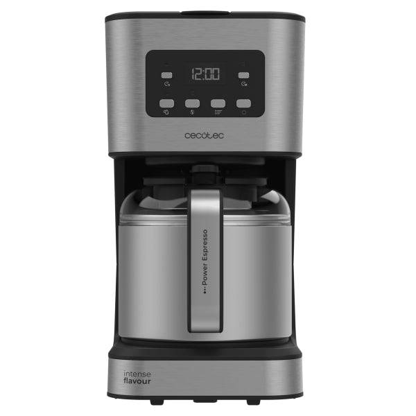Cecotec Coffee 66 Drop and Thermo Time Caffettiera a Goccia - 950W - Capacità per 10 Tazze - Caraffa Thermos - LCD Retroilluminato - Programmabile - Antisgocciolamento - Filtro Riutilizzabile - Acciaio Inossidabile