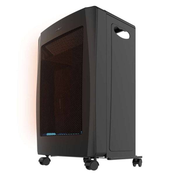 Cecotec ReadyWarm 4200 BlueFlame Stufa a Gas Pieghevole - 4.2kW - Fiamma Blu - Potenza Regolabile - Accensione Piezoelettrica - Ruote Multidirezionali - Sicurezza Avanzata - Colore Nero