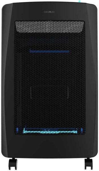 Cecotec ReadyWarm 4200 BlueFlame Stufa a Gas Pieghevole - 4.2kW - Fiamma Blu - Potenza Regolabile - Accensione Piezoelettrica - Ruote Multidirezionali - Sicurezza Avanzata - Colore Nero