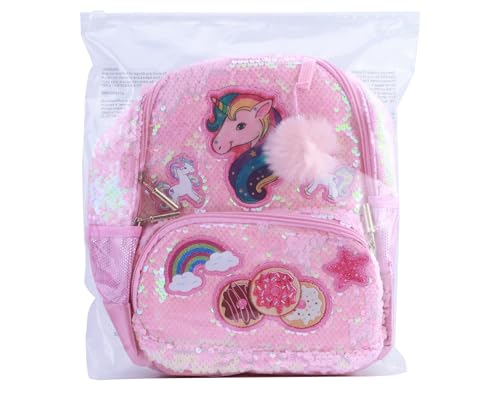 Zainetto Asilo Bambino Unicorno Paillette, Zaino Asilo Bimba Moda, Zaino Scuola Elementare Leggera, Zainetti Ragazze Perfetto, Zaini Bambina Prescolastico Regulable, Unica Regalo per Compleanno Xmas