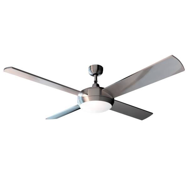Cecotec EnergySilence Aero 570 Ventilatore da Soffitto con 4 Pale e Luce LED Integrata - 60W - Diametro 52" - Telecomando - Timer - 3 Velocità - Modalità Inverno/Estate - Acciaio Inossidabile