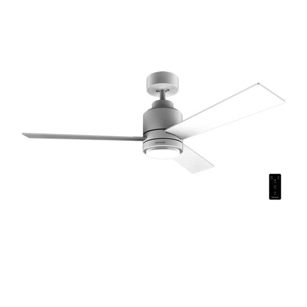 Cecotec EnergySilence Aero 4850 Style White Ventilatore da Soffitto con 3 Pale e Luce Integrata - 30W - Diametro 48" - LED 22W - 6 Velocità - Modalità Invernale - Modalità Natural Breeze - Colore Bianco
