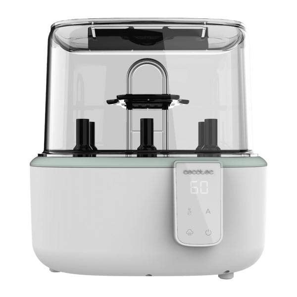 Cecotec Nana BabyCare DigitalSterilizer Sterilizzatore fino a 6 Biberon - 600W - Sterilizza in 8min - Privo BPA - Supporto Tettarelle - 3 Modalità - Display Digitale - Bianco