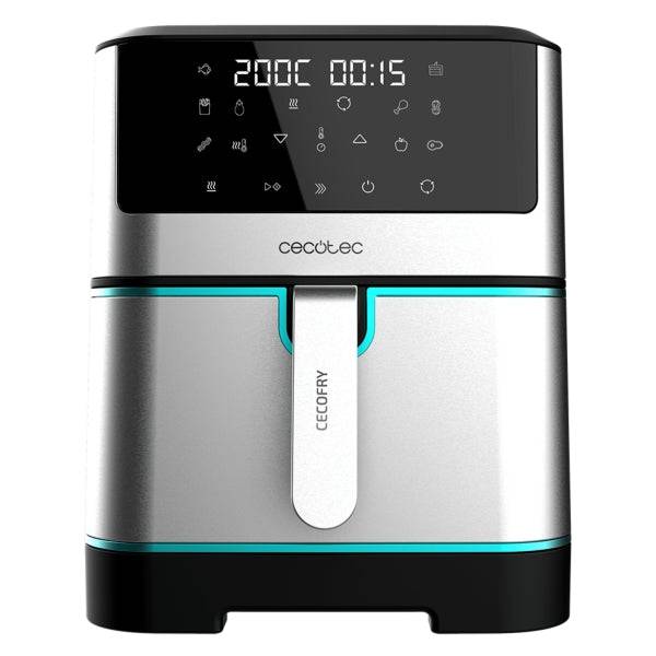 Cecotec Cecofry Supreme 8000 Friggitrice ad Aria - Potenza 1800W - Capacità 8L - Intervallo 30-200°C - 10 Modalità Preconfigurate - Funzione Preriscaldamento - Acciaio Inossidabile - Colore Nero